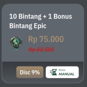 Promo Mobile Legend Pasti Untung 10 Bintang + 1 Bonus Bintang Epic Super Murah