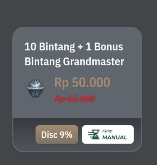 Promo Mobile Legend Pasti Untung 10 Bintang + 1 Bonus Bintang Grand Master Super Murah