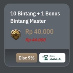 Promo Mobile Legend Pasti Untung 10 Bintang + 1 Bonus Bintang Master Super Murah