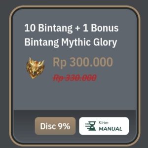 Promo Mobile Legend Pasti Untung 10 Bintang + 1 Bonus Bintang Mythic Glory Super Murah
