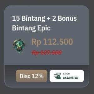 Promo Mobile Legend Pasti Untung 15 Bintang + 2 Bonus Bintang Epic Super Murah