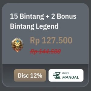 Promo Mobile Legend Pasti Untung 15 Bintang + 2 Bonus Bintang Legend Super Murah